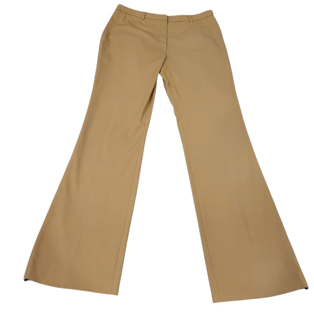 Allan Waller Beige Wide Leg‎ Trousers Pants Women Size 12 Made in Italy I 382